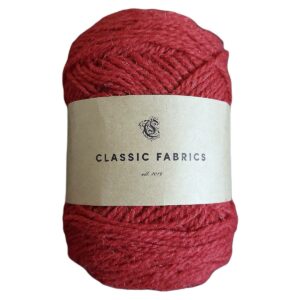 Yarn wool twined chili red