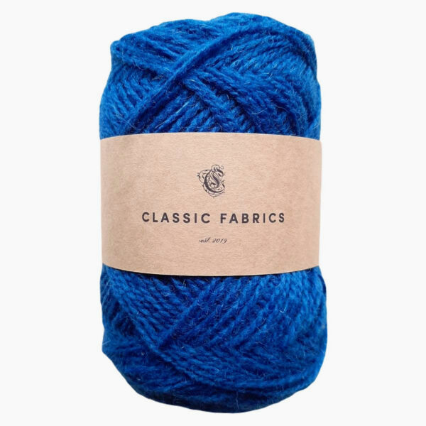 Yarn wool twined coral blue