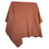 Blanket/mantle diagonal-twill wool bicolor salmon-orange
