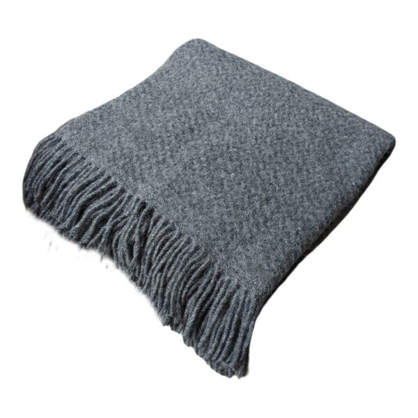 Blanket/throw wafer dark grey