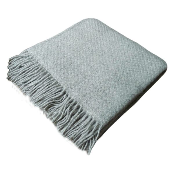 Blanket/throw wafer silver grey