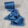 Crêpe satin ribbon blue