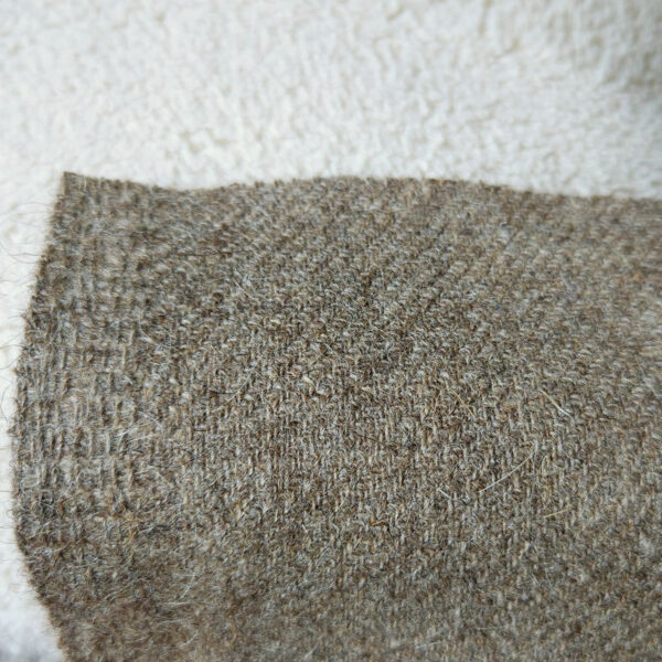 Diagonal twill wool beige-brown&grey