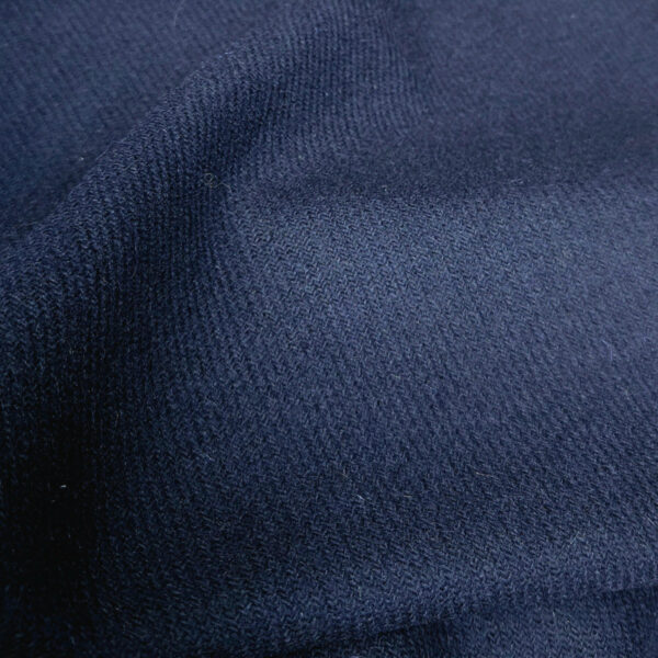 Diagonal twill wool dark navy-blue