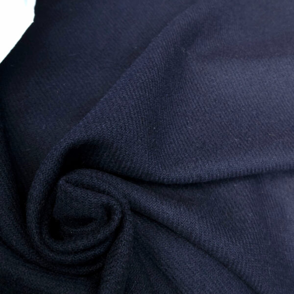 Diagonal twill wool dark navy-blue