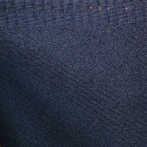 Diagonal twill wool dark navy-blue