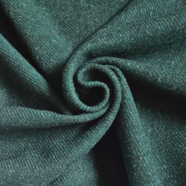 Diagonal twill wool dark turquoise-green