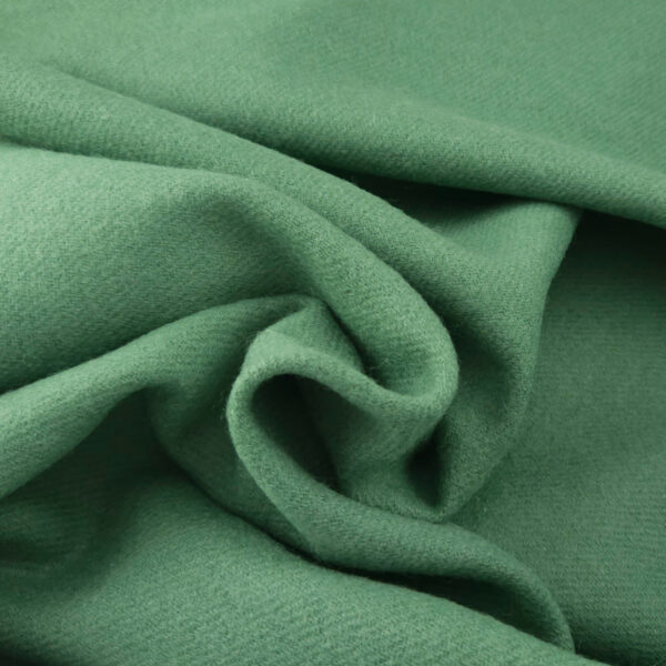 Diagonal twill wool emerald green