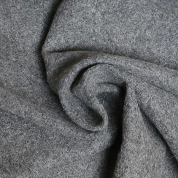 Diagonal twill wool felted grey