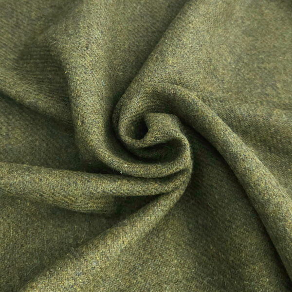 Diagonal twill wool green melange
