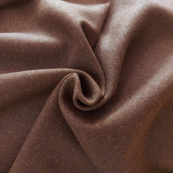 Diagonal twill wool natural brown