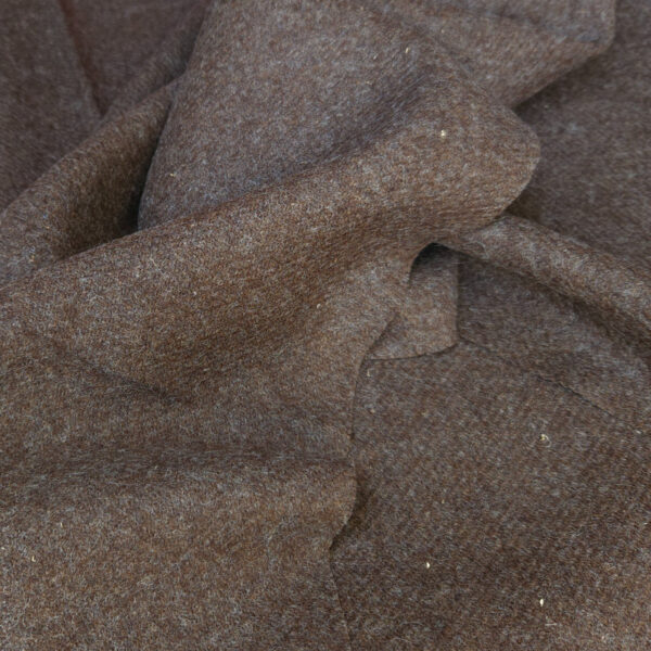 Diagonal twill wool natural brown