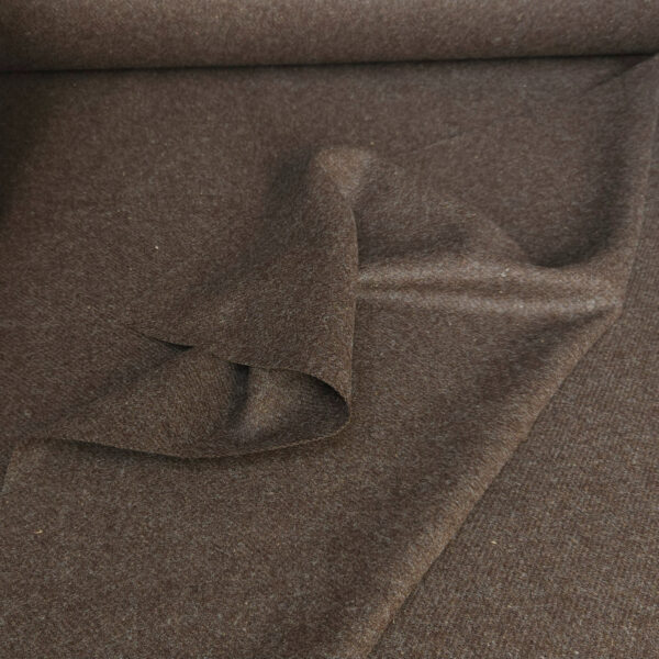 Diagonal twill wool natural brown