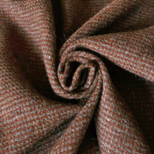 Diagonal twill wool red-brown&grey