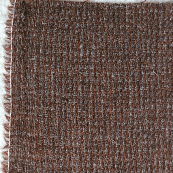 Diagonal twill wool red-brown&grey