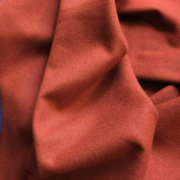 Diagonal twill wool rusty red