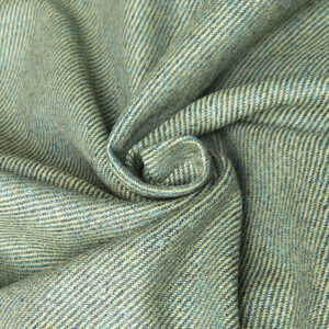 Diagonal twill wool turquoise green&green
