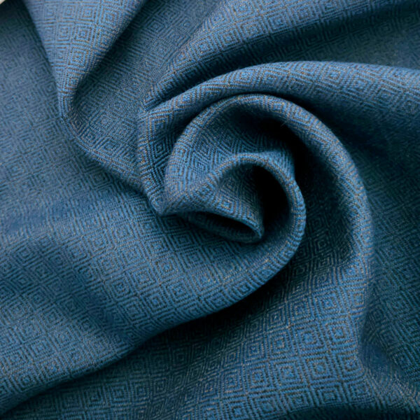 Diamond twill wool blue&anthracite