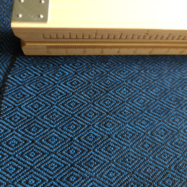 Diamond twill wool blue&black