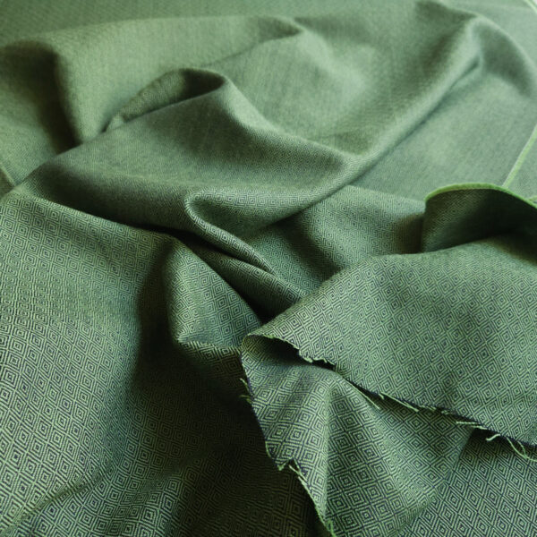 Diamond twill wool green&black