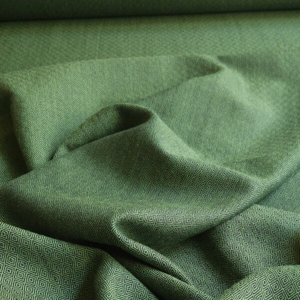 Diamond twill wool green&black