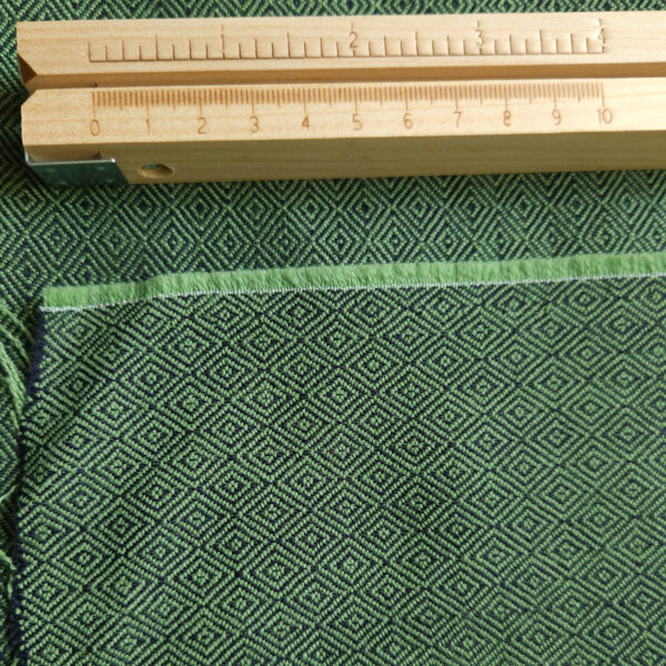 Diamond twill wool green&black