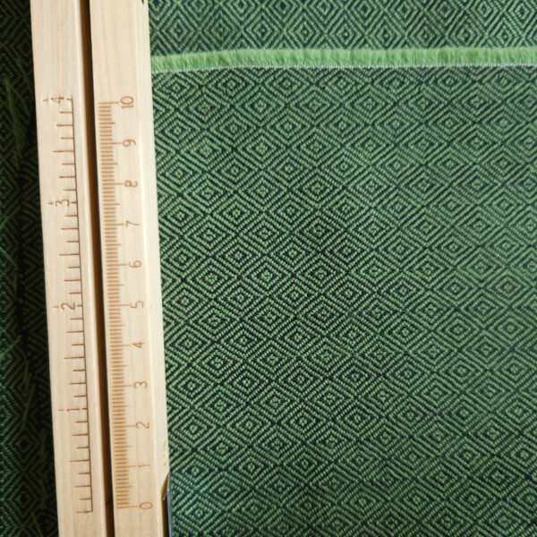 Diamond twill wool green&black