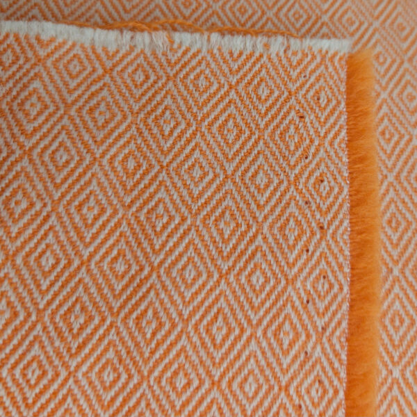 Diamond twill wool orange&white