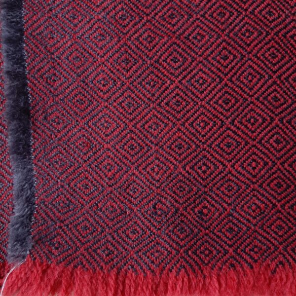 Diamond twill wool red&grey