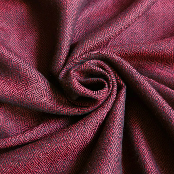 Diamond twill wool red&black