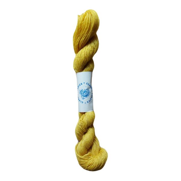 Fine yarn wool big-hank summer-yellow