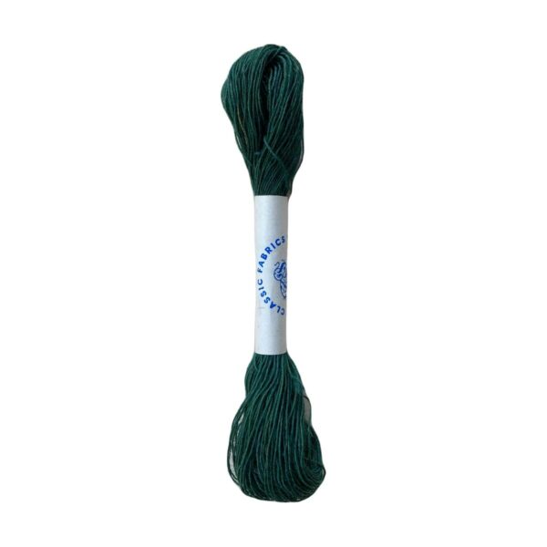 Fine yarn wool small-hank dark-green