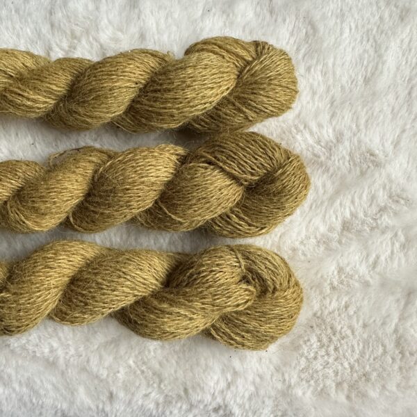 Fine yarn wool-10/2 brown-yellow 100m