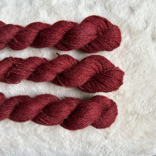 Fine yarn wool-10/2 burgundy-red 100m