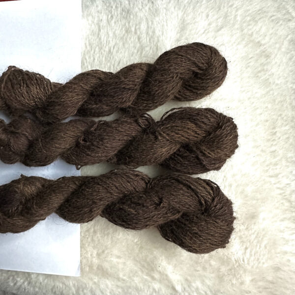 Fine yarn wool-10/2 dark-brown 100m