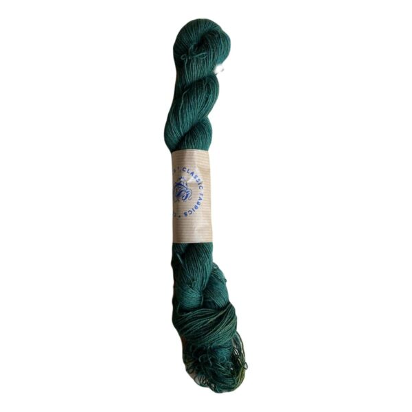 Fine yarn wool big-hank dark-green