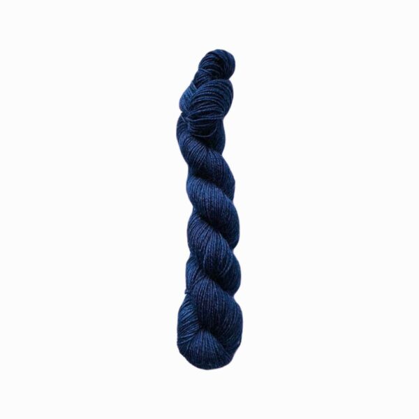 Fine yarn wool hank dark-blue