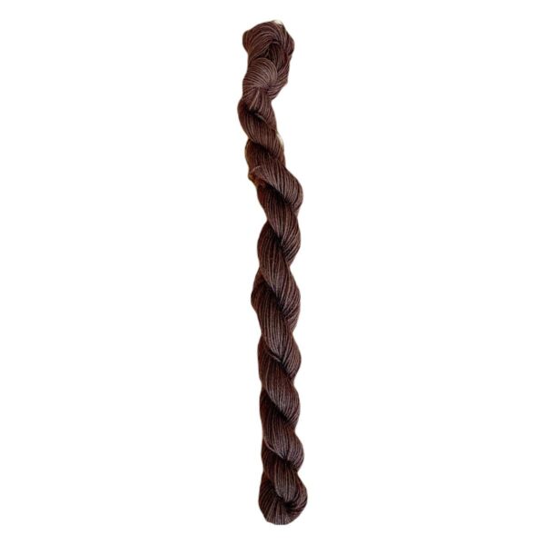 Fine yarn wool hank madder-chocolate-brown