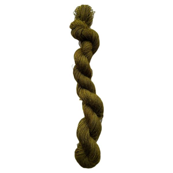 Fine yarn wool hank-medium moss-green