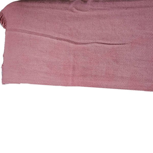 Handwoven blanket/mantle diagonal-twill merino-wool dusty-pink