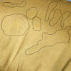 Handwoven blanket/mantle diagonal-twill merino-wool yellow