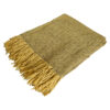 Handwoven blanket/mantle diamond-twill wool yellow