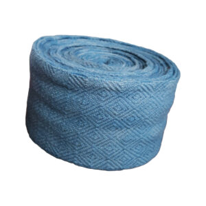 Handwoven leg wrap diamond-twill-wool light-blue