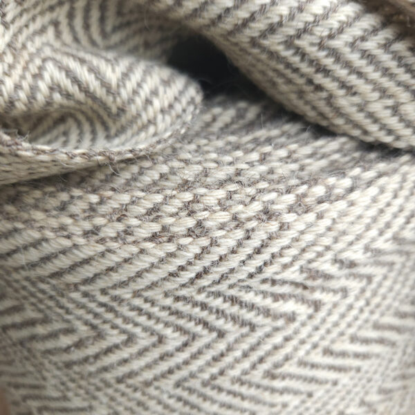 Handwoven leg wrap herringbone-twill bicolor