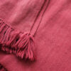 Handwoven throw/mantle plainweave merino-wool soft-red