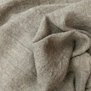 Handwoven wool plainweave natural-grey-brown 278g