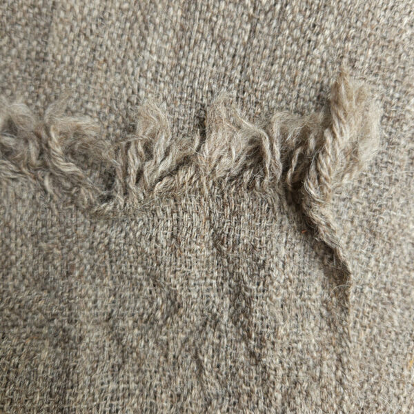 Handwoven wool plainweave natural-grey-brown 278g