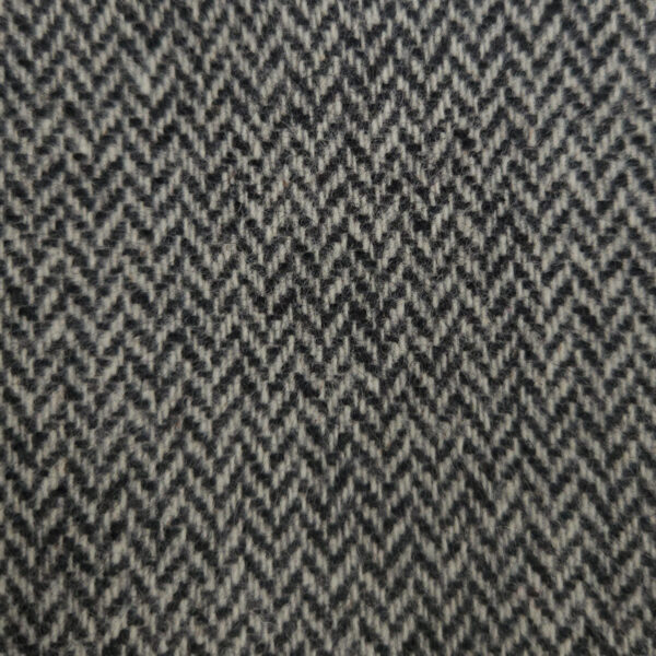 Herringbone twill wool black&white