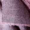 Herringbone twill wool pink&black