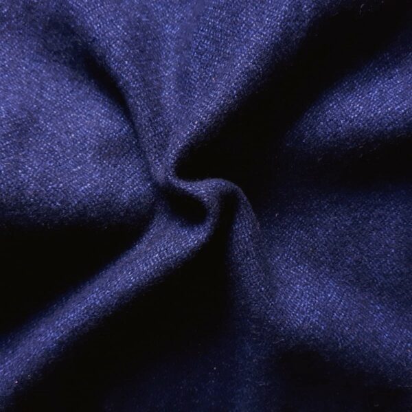Herringbone twill wool blue